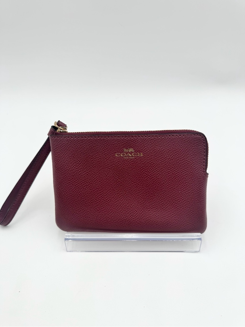 Coach corner zip wristlet